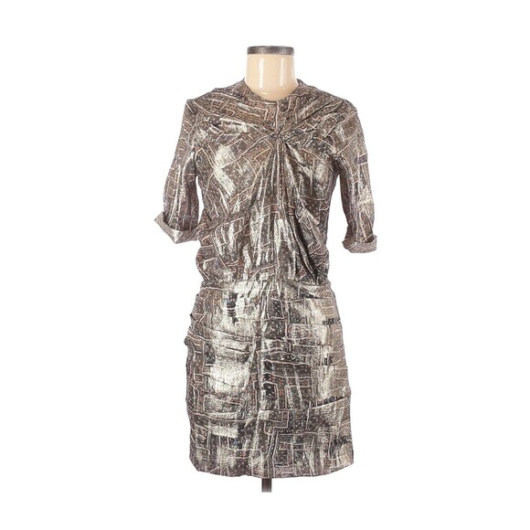 2013 ISABEL MARANT x H&M Printed Metallic Bodycon Dress - US 6 - Picture 2 of 6